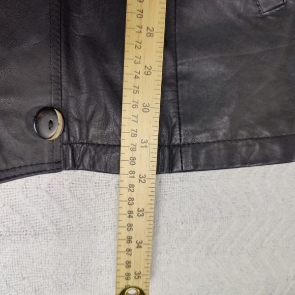 Vintage Leather Jacket Patchwork Floral Paisley Eclectic Grandma Women's size S - Picture 15 of 16